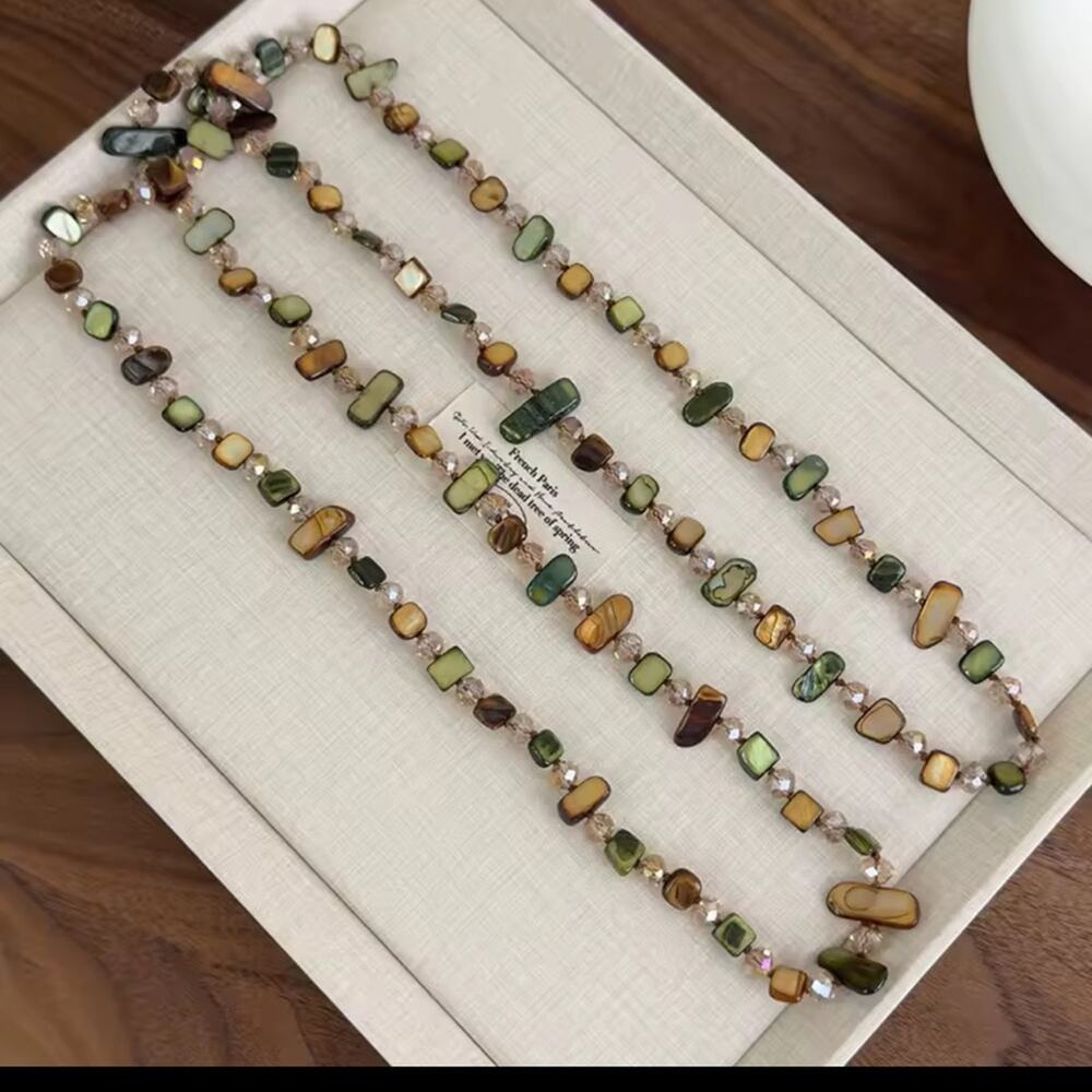 Bohemian Long Shells Strand Beaded Necklace - Picture 9 of 9